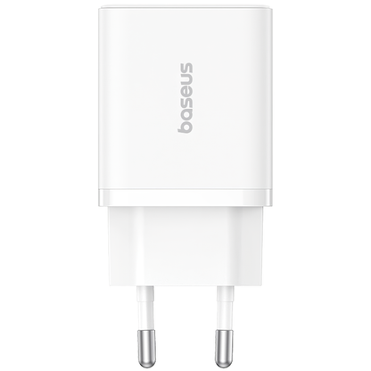 Punjač mreže Baseus Cube, 20W, 3A, 1 x USB-A - 1 x USB-C, Beli P10111403213-00