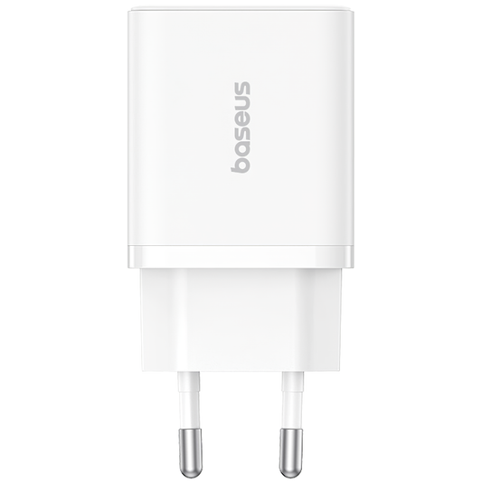 Punjač mreže Baseus Cube, 20W, 3A, 1 x USB-A - 1 x USB-C, Beli P10111403213-00