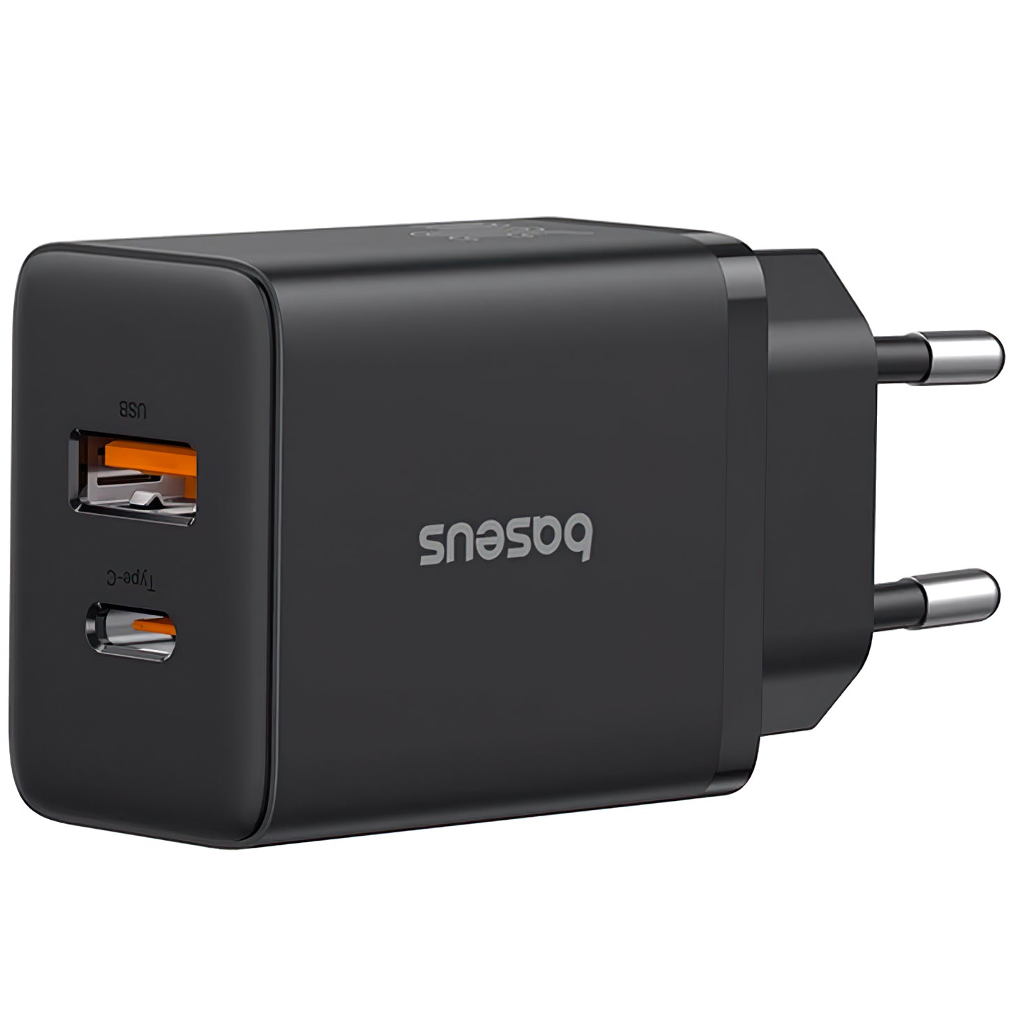 Punjač Baseus Cube, 30W, 2.4A, 1 x USB-A - 1 x USB-C, Crni P10111404113-00