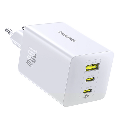 Punjač Baseus EnerFill FE11, 100W, 5A, 1 x USB-A - 2 x USB-C, Beli P10182102213-00
