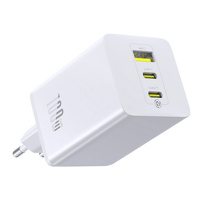 Punjač Baseus EnerFill FE11, 100W, 5A, 1 x USB-A - 2 x USB-C, Beli P10182102213-00