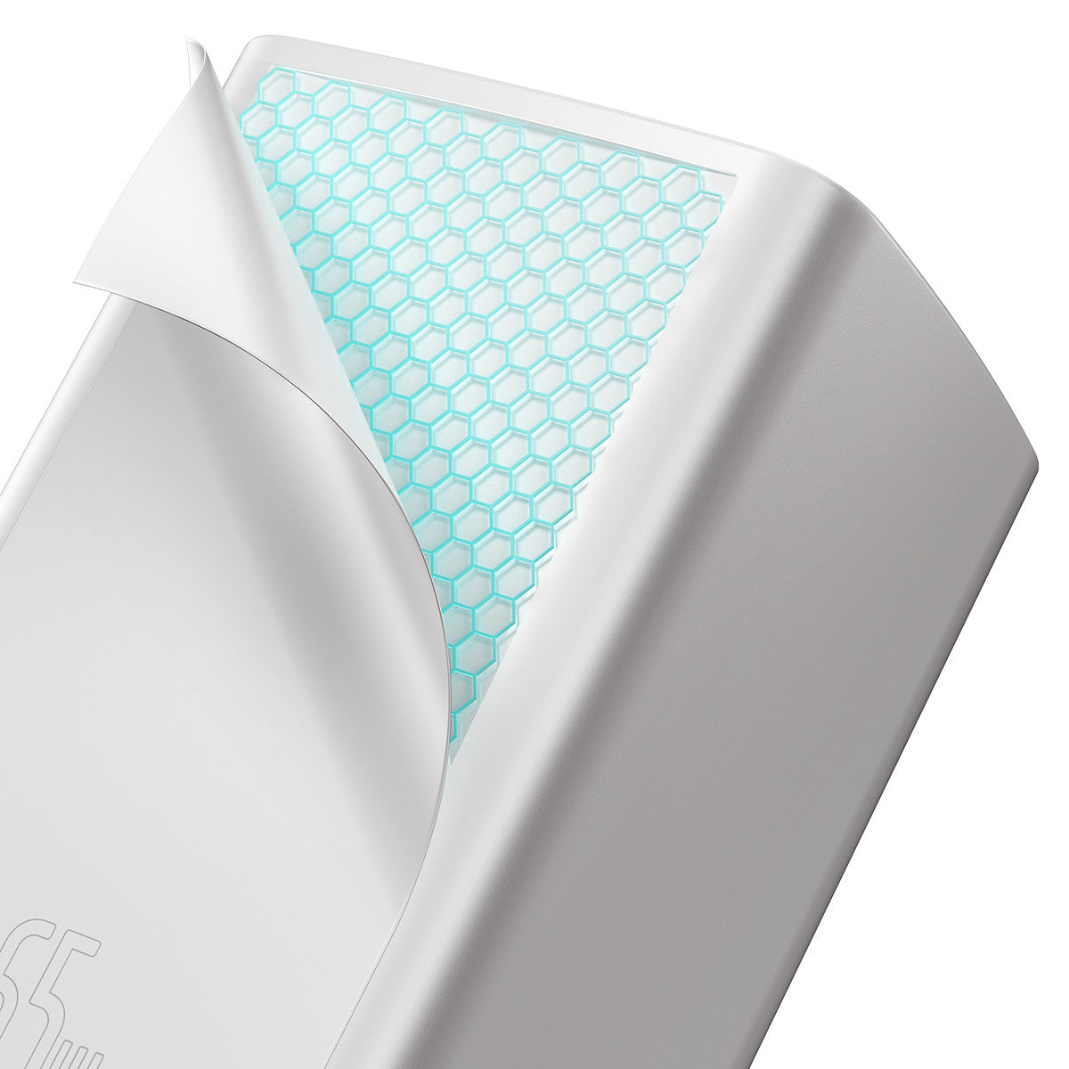 Punjač za mrežu Baseus GaN2 Lite, 65W, 3A, 1 x USB-A - 1 x USB-C, Bijeli CCGAN2L-B02