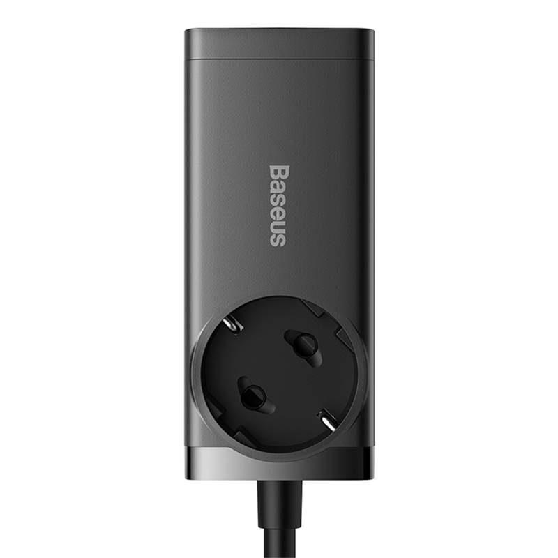 Produžni kabel Baseus GaN3 Pro PowerStrip, 65W, 3A, 2 x USB-A - 2 x USB-C - 1 x Schuko, Crni PSZM000901
