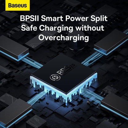 Baseus GaN5 Pro Network Charger, 65W, 3.25A, 1 x USB-A - 2 x USB-C, White CCGP120202