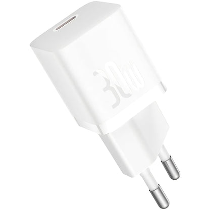 Punjač Baseus GaN Mini 1C, 30W, 3A, 1 x USB-C, Bijeli CCGN070502