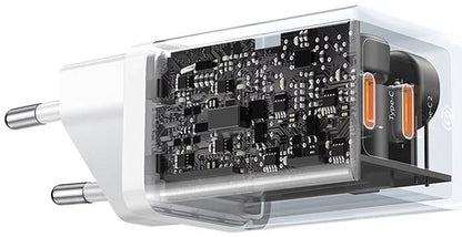 Punjač mreže Baseus GaN5 Pro, 40W, 3A, 2 x USB-C, Beli CCGP180102