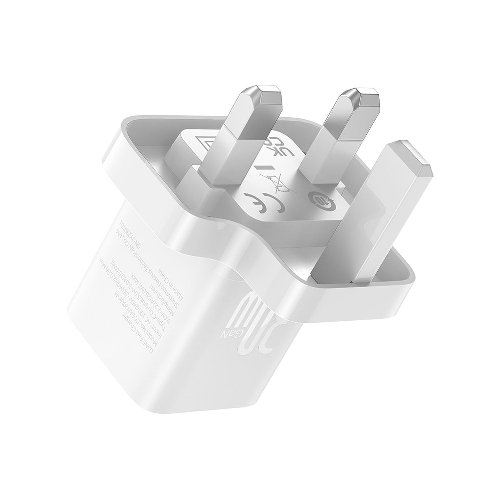Punjač mreže Baseus GaN5 UK, 30W, 3A, 1 x USB-C, Beli P10110906213-00