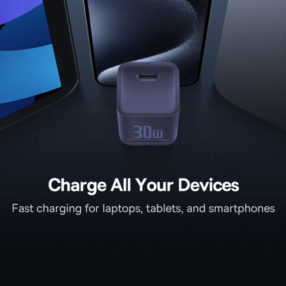 Punjač mreže Baseus GaN5S, 30W, 3A, 1 x USB-C, Ljubičasti P10162504523-00