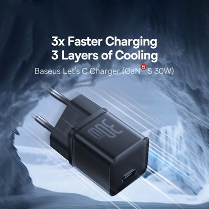 Incarcator Retea Baseus GaN5S, 30W, 3A, 1 x USB-C, Negru P10162504113-00