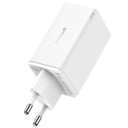 Network Charger Baseus GaN6 Pro, 65W, 3.25A, 2 x USB-A - 2 x USB-C, White 