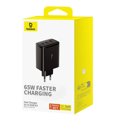 Incarcator Retea Baseus OS-Cube Pro, 65W, 3.25A, 1 x USB-A - 2 x USB-C, Negru P10152301113-00