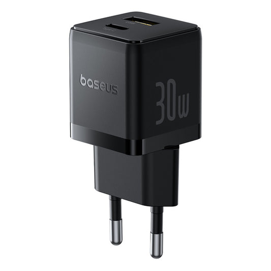 Punjač Baseus Palm, 30W, 3A, 1 x USB-A - 1 x USB-C, Crni P1011160A113-00