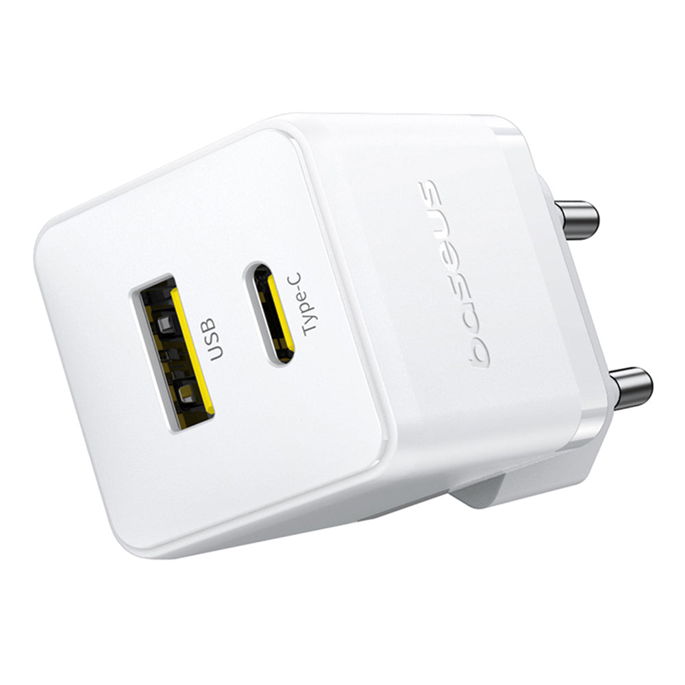 Punjač Baseus Palm, 30W, 3A, 1 x USB-A - 1 x USB-C, Beli P1011160A213-00