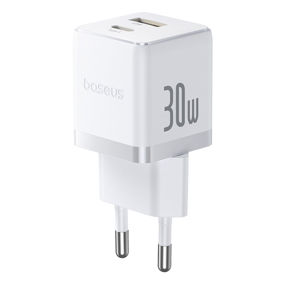 Punjač Baseus Palm, 30W, 3A, 1 x USB-A - 1 x USB-C, Beli P1011160A213-00