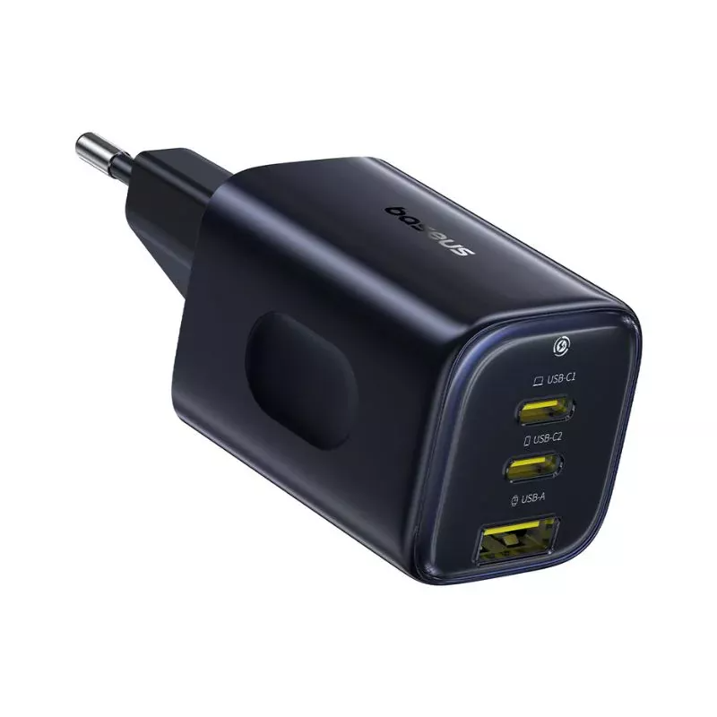 Punjač mreže Baseus PicoGo AE11, 67W, 1 x USB-A - 2 x USB-C, Crni E0121200