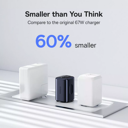 Punjač mreže Baseus PicoGo AE11, 67W, 1 x USB-A - 2 x USB-C, Crni E0121200