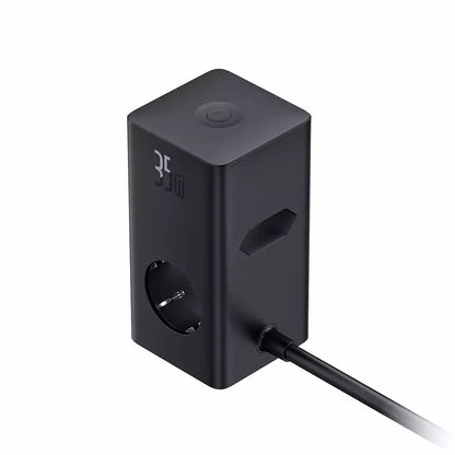 Produžni kabel Baseus PowerCombo, 35W, 5A, 2 x USB-A - 2 x USB-C - 3 x Schuko, Crni E00023606113-00