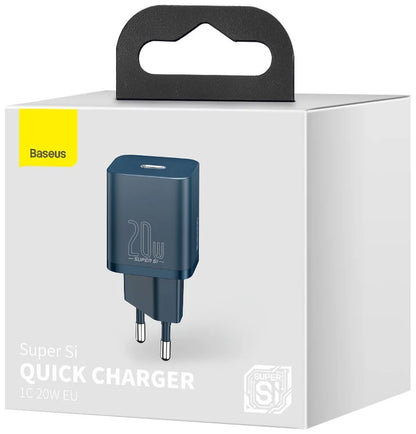 Network Charger Baseus Super Si, 20W, 3A, 1 x USB-C, Blue CCSUP-B03 