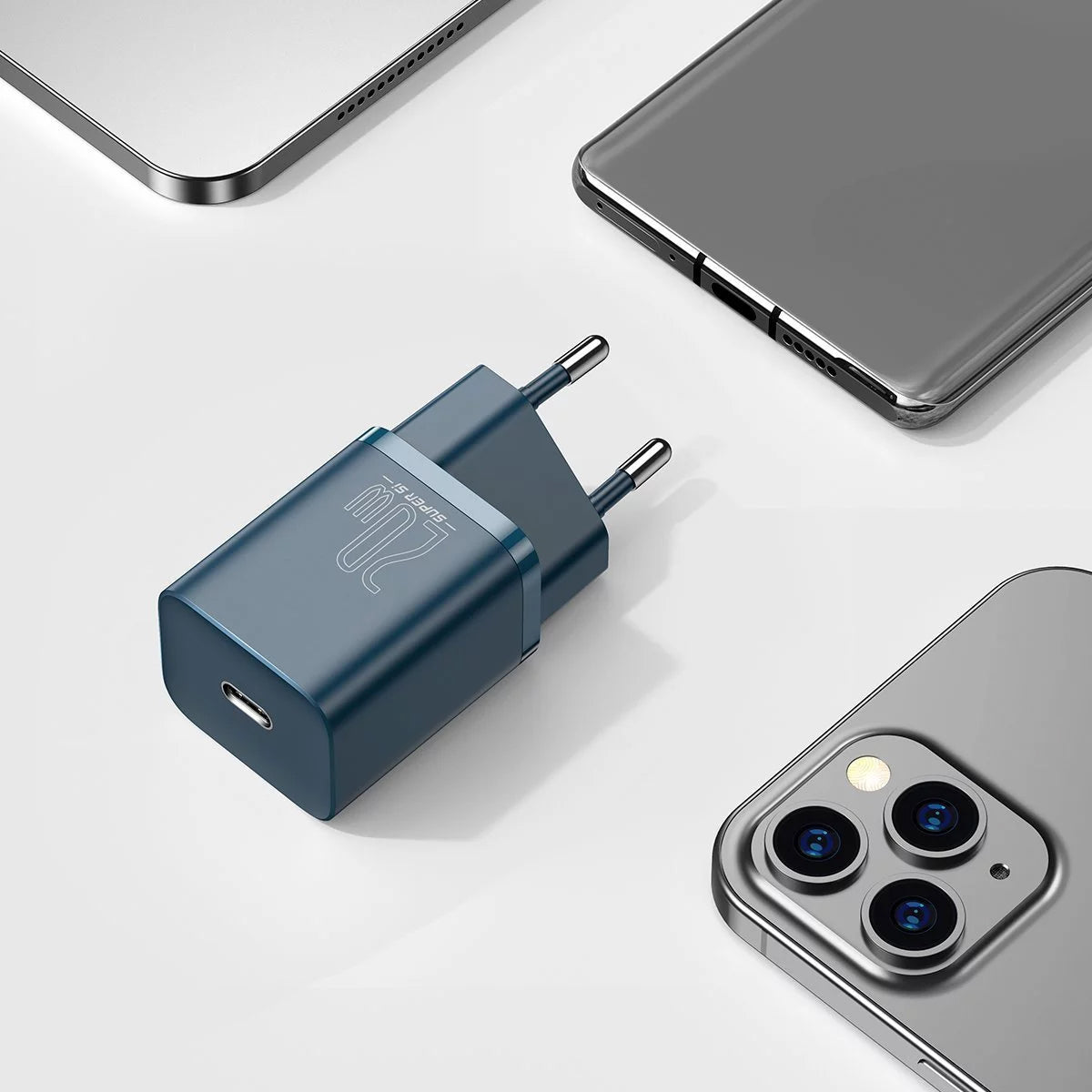 Network Charger Baseus Super Si, 20W, 3A, 1 x USB-C, Blue CCSUP-B03 