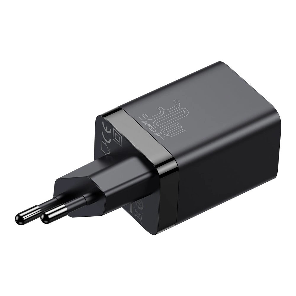 Punjač Baseus Super Si Pro, 30W, 3A, 1 x USB-A - 1 x USB-C, Crni CCSUPP-E01