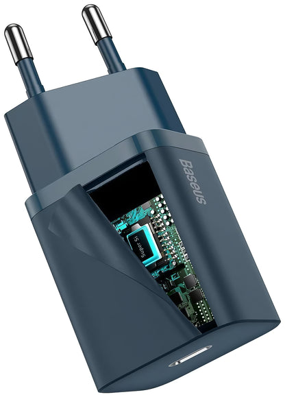 Network Charger Baseus Super Si, 20W, 3A, 1 x USB-C, Blue CCSUP-B03 