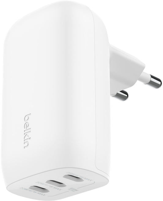 Punjač za mrežu Belkin BoostCharge, 67W, 3A, 3 x USB-C, Bela WCC002vfWH