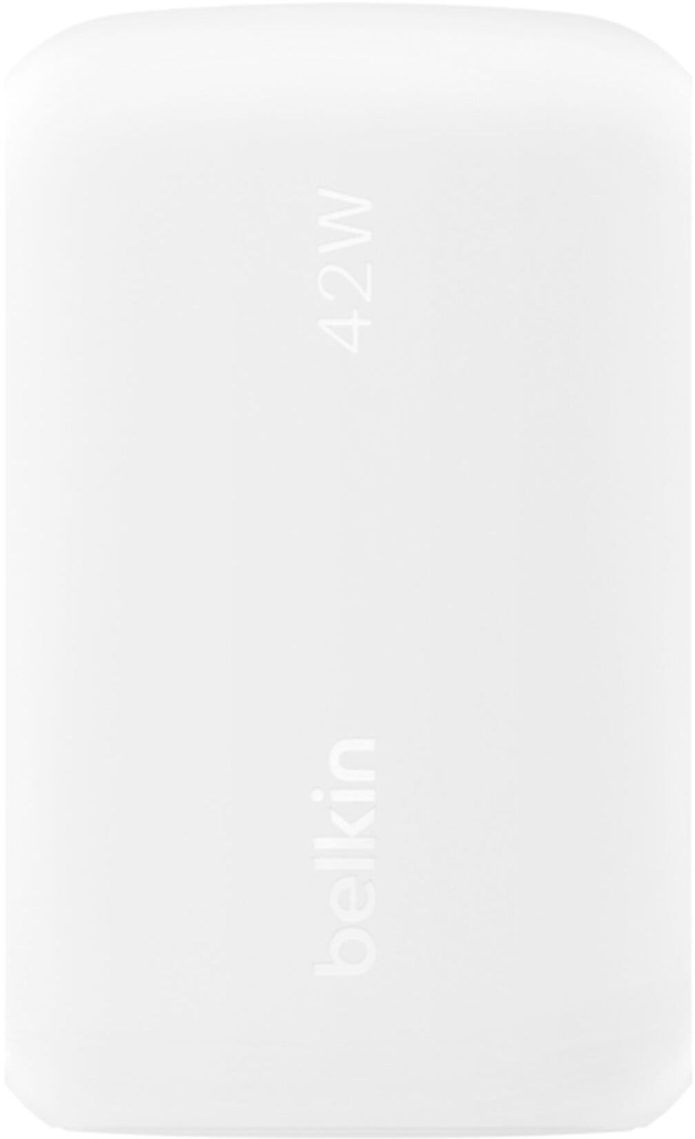 Punjač za mrežu Belkin BoostCharge Dual, 42W, 3A, 1 x USB-A - 1 x USB-C, Bela WCB009vfWH