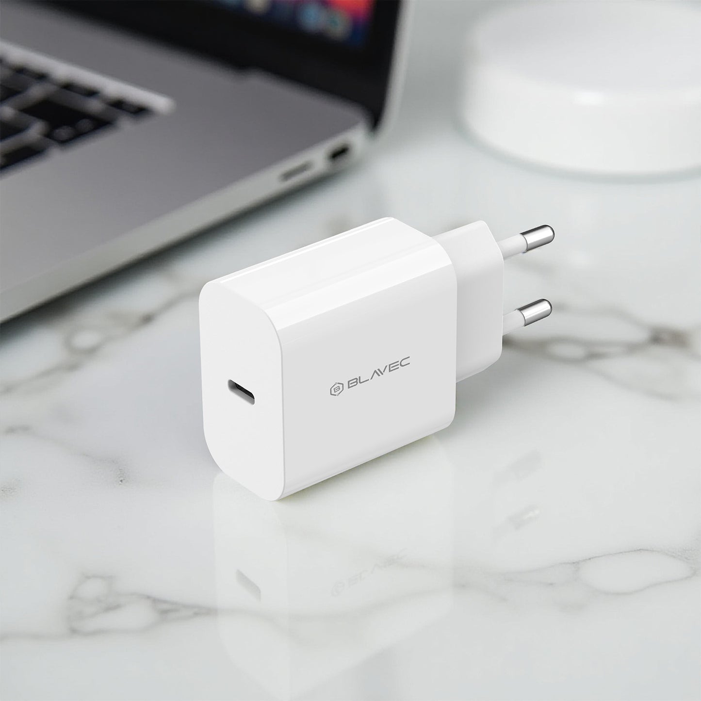 Punjač za mrežu Blavec BC-7, 45W, 3A, 1 x USB-C, Beli