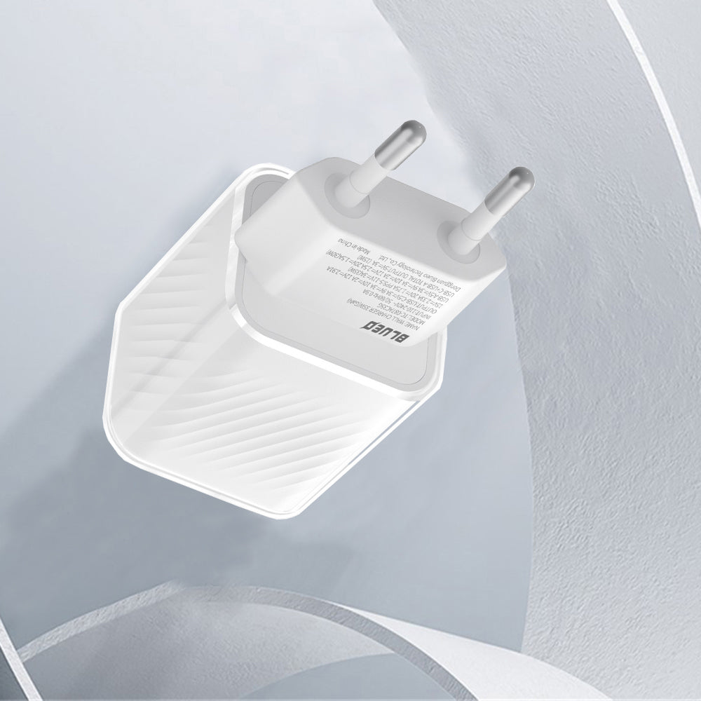 Punjač mreže Blueo, 35W, 3A, 1 x USB-A - 1 x USB-C, Beli