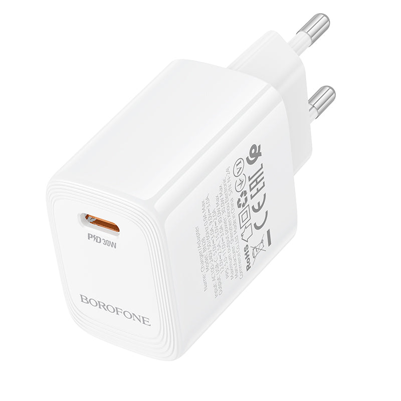 Punjač mreže Borofone BN28 Fuente, 30W, 3A, 1 x USB-C, Beli