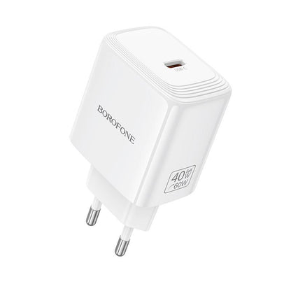 Mrežni punjač Borofone BN33 Fuente, 40W, 1 x USB-C, Bela