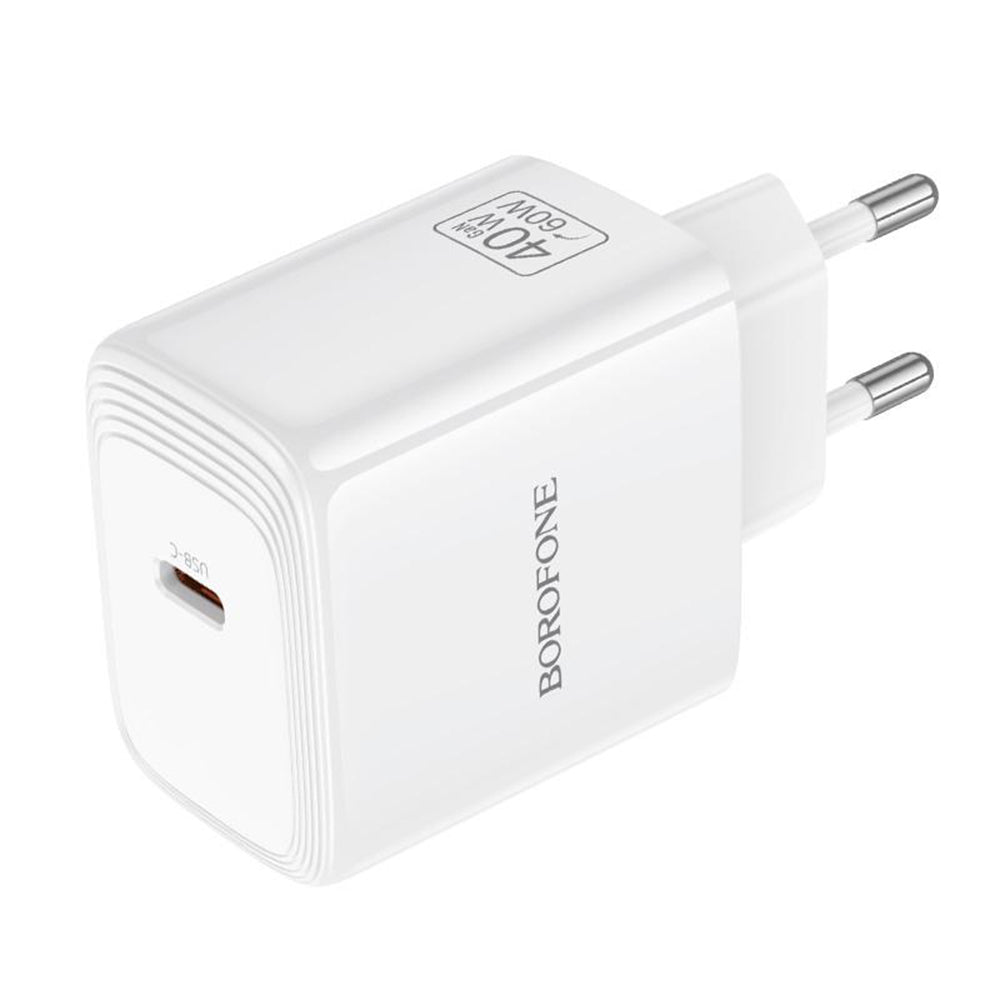 Mrežni punjač Borofone BN33 Fuente, 40W, 1 x USB-C, Bela