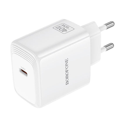 Mrežni punjač Borofone BN33 Fuente, 40W, 1 x USB-C, Bela