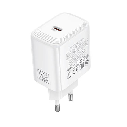 Mrežni punjač Borofone BN33 Fuente, 40W, 1 x USB-C, Bela