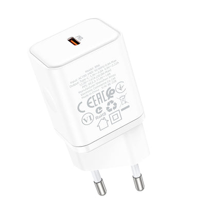 Punjač mreže Borofone BN6 Field, 20W, 3A, 1 x USB-C, Beli