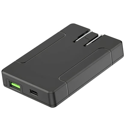 Punjač za mrežu Budi, 65W, 3A, 1 x USB-A - 1 x USB-C, Crni