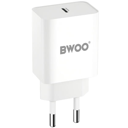 Punjač za mrežu BWOO BO-CDA119, 20W, 4A, 1 x USB-C, Bijeli