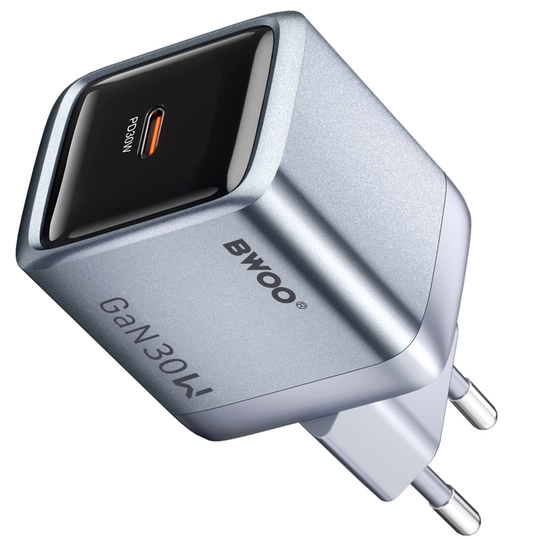 Punjač Mreže BWOO BO-CDA236, 30W, 3A, 1 x USB-C, Siva
