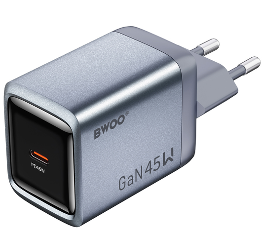 Punjač za mrežu BWOO BO-CDA238, 45W, 3A, 1 x USB-C, Siva