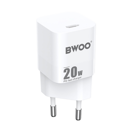 Punjač za mrežu BWOO CDA155, 20W, 3A, 1 x USB-C, Bela