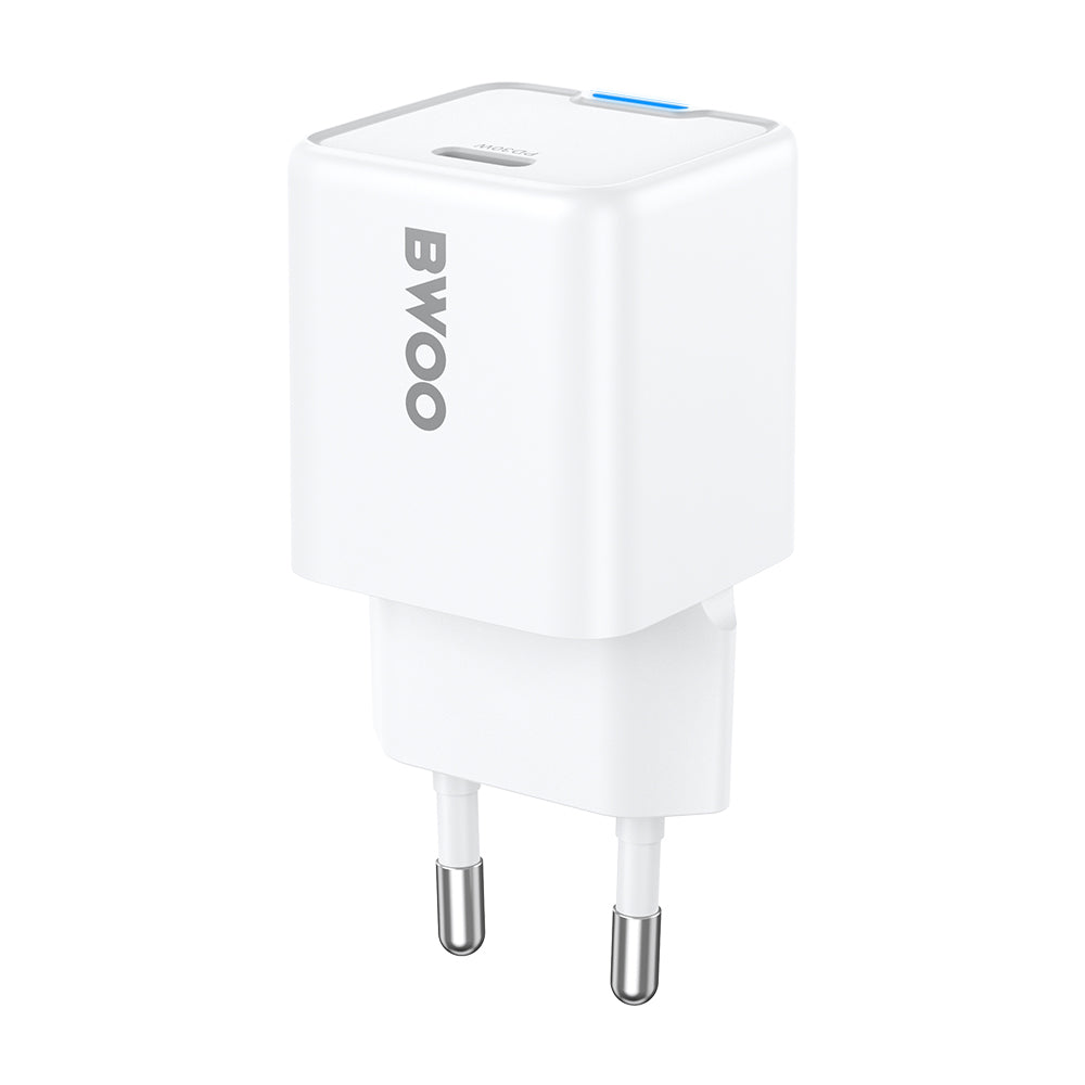 Punjač mreže BWOO CDA211, 30W, 3A, 1 x USB-C, Beli