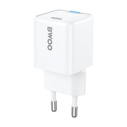 Punjač mreže BWOO CDA211, 30W, 3A, 1 x USB-C, Beli