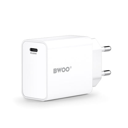 Punjač mreže BWOO CDA226, 20W, 3A, 1 x USB-C, Beli