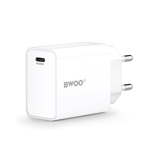 Punjač mreže BWOO CDA226, 20W, 3A, 1 x USB-C, Beli