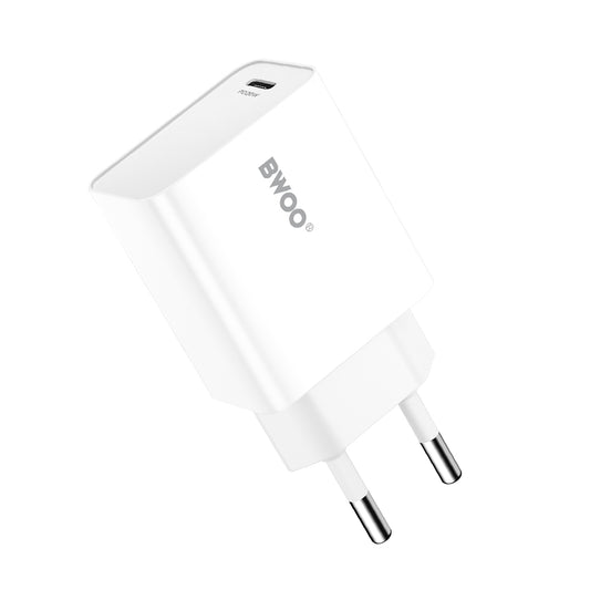 Punjač mreže BWOO CDA226, 20W, 3A, 1 x USB-C, Beli