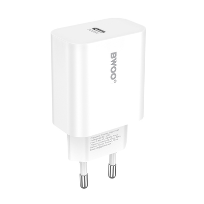 Punjač mreže BWOO CDA233, 20W, 3A, 1 x USB-C, Beli