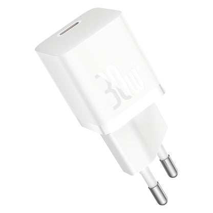 Punjač za mrežu sa USB-C kablom Baseus GaN5S, 30W, 3A, 1 x USB-C, Beli P10110902213-00