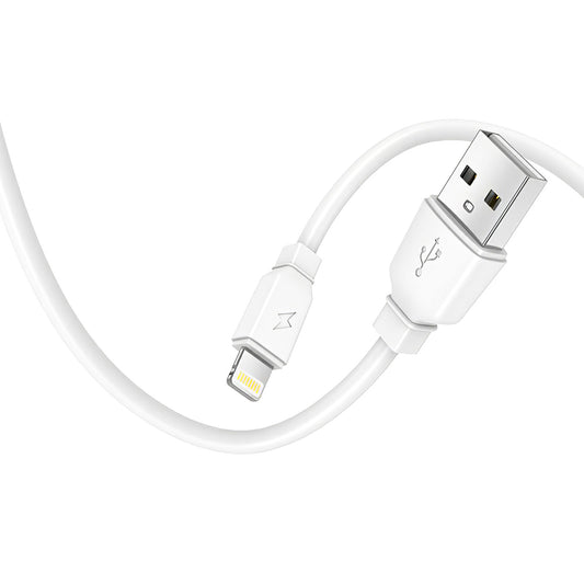 Punjač za mrežu s Lightning kabelom Prestico F7S, 12W, 2.4A, 1 x USB-A, Bijeli