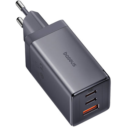 Punjač za mrežu sa USB-C kablom Baseus GaN5 Ultra, 65W, 3.25A, 1 x USB-A - 2 x USB-C, Sivi P10110812827-Z1