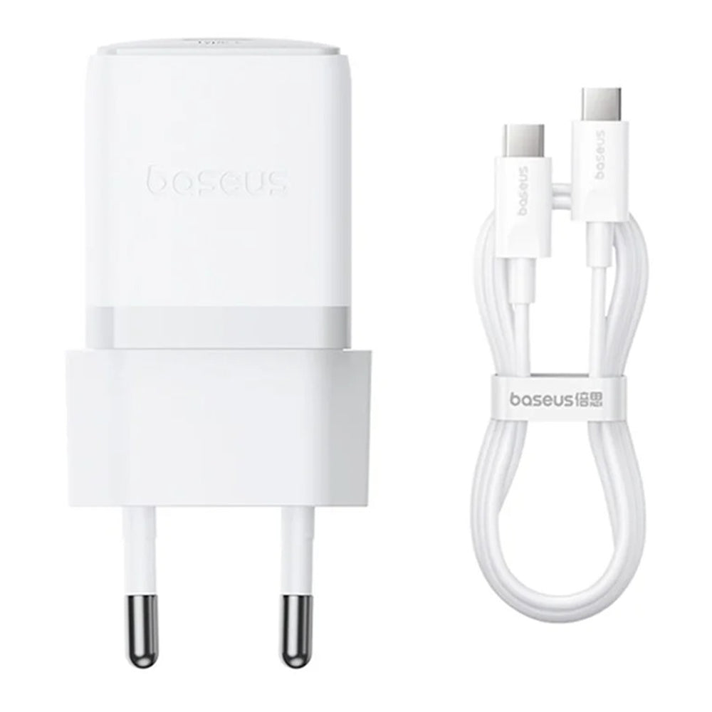 Punjač za mrežu sa USB-C kablom Baseus Palm, 30W, 3A, 1 x USB-C, Beli P10111605213-01
